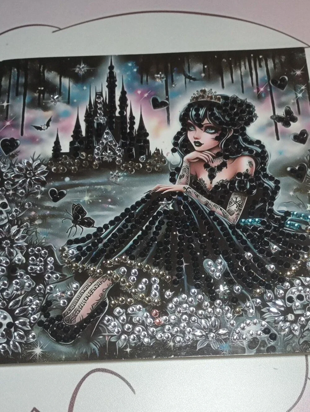 Gothic Princess Sparkle Greeting Card - Handmade